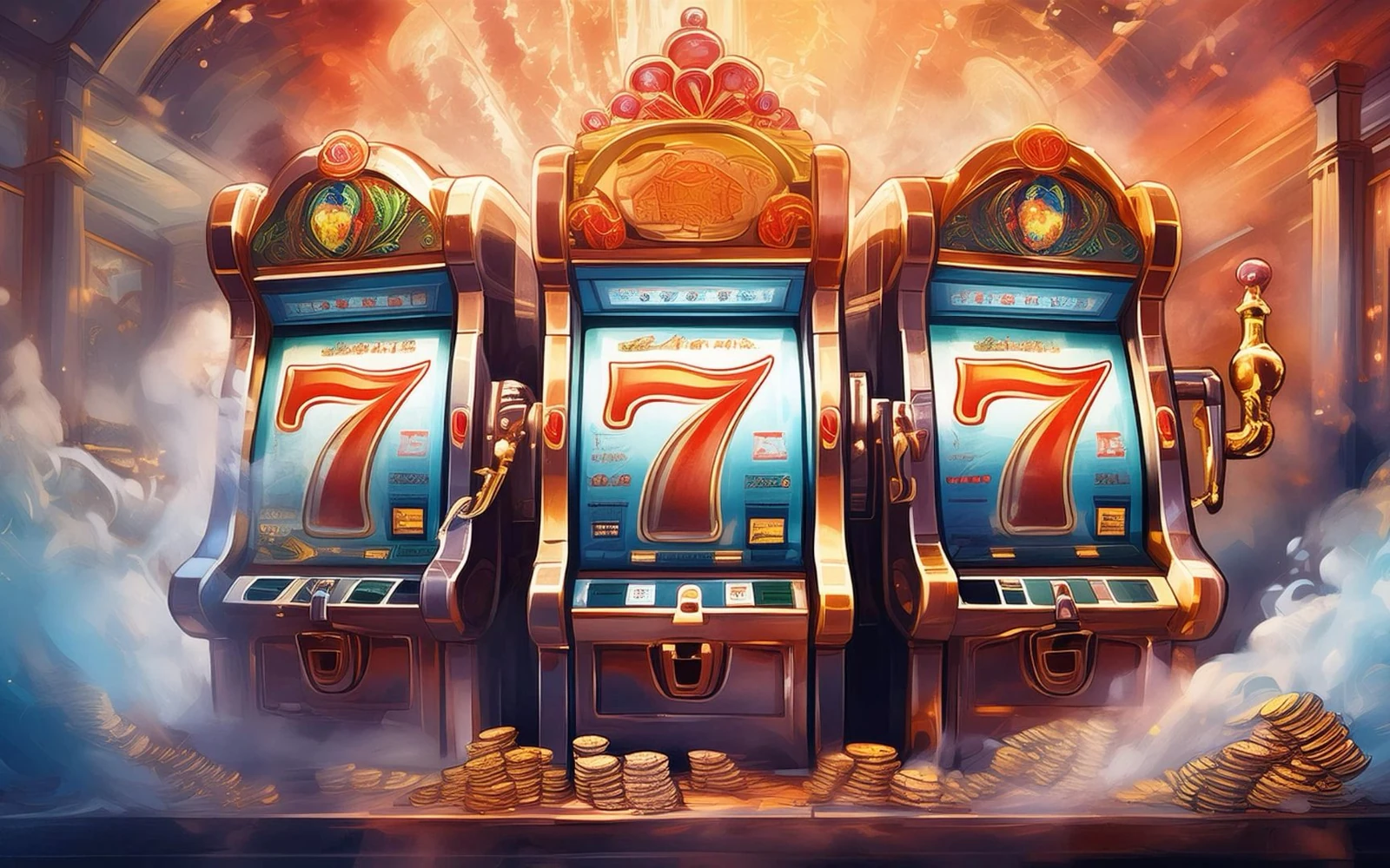 ภาพประกอบหน้าจอเกมสล็อตที่มีสัญลักษณ์ Wild และ Scatter